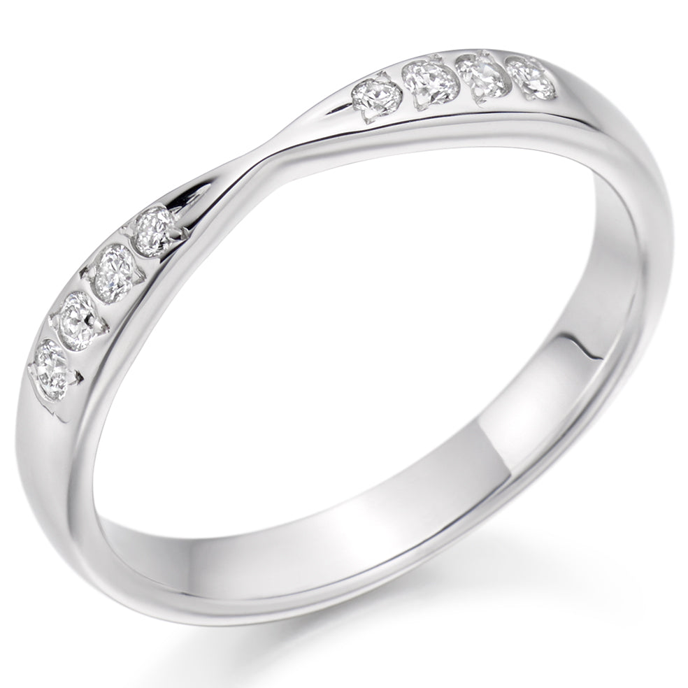 Platinum Shaped Diamond Ring