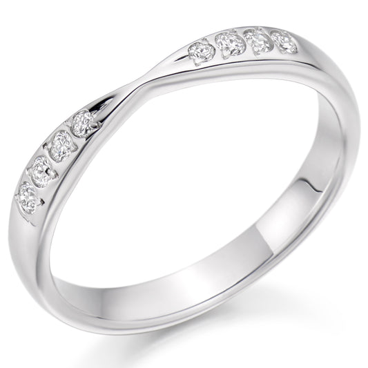 Platinum Shaped Diamond Ring