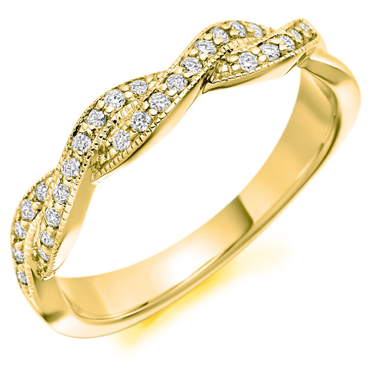 18ct Gold Twist Diamond Ring