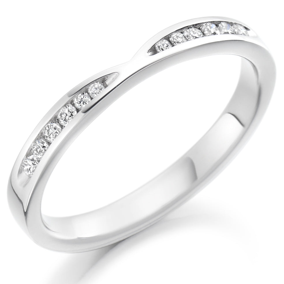 Platinum Shaped Diamond Ring