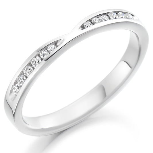 Platinum Shaped Diamond Ring