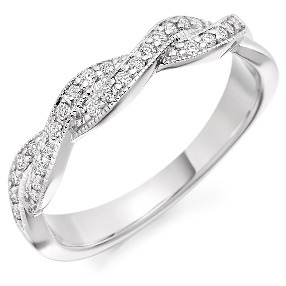Platinum Twist Diamond Ring