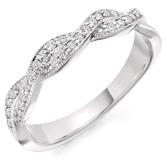 Platinum Twist Diamond Ring