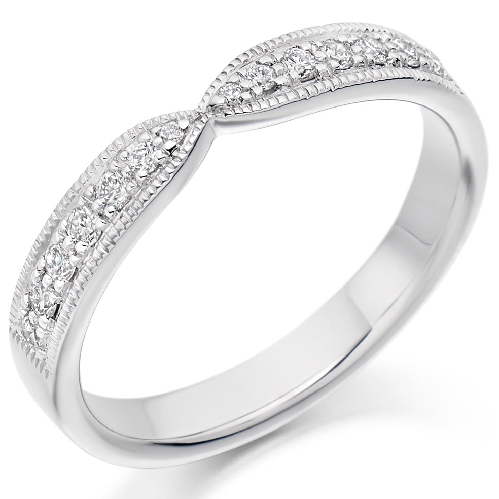 Platinum Shaped Diamond Ring