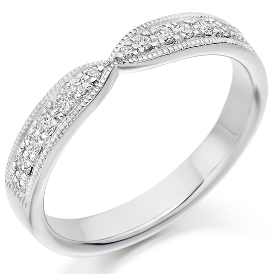 Platinum Shaped Diamond Ring