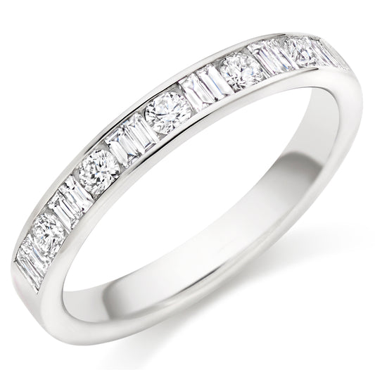 Platinum Mixed Cut Ring