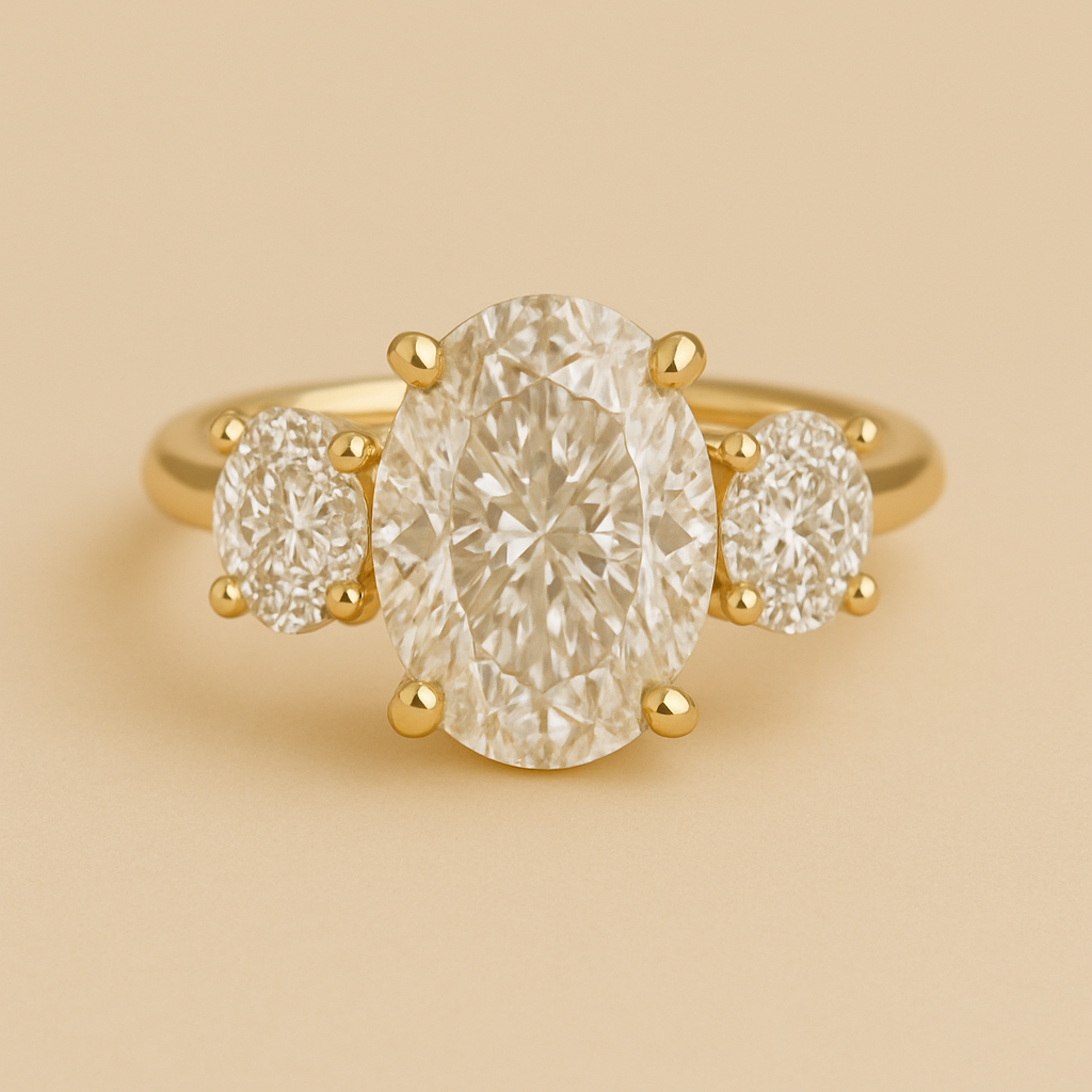 Platinum Oval Trilogy Ring