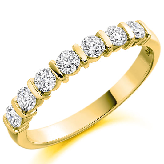 18ct Gold Bar Set Diamond Ring