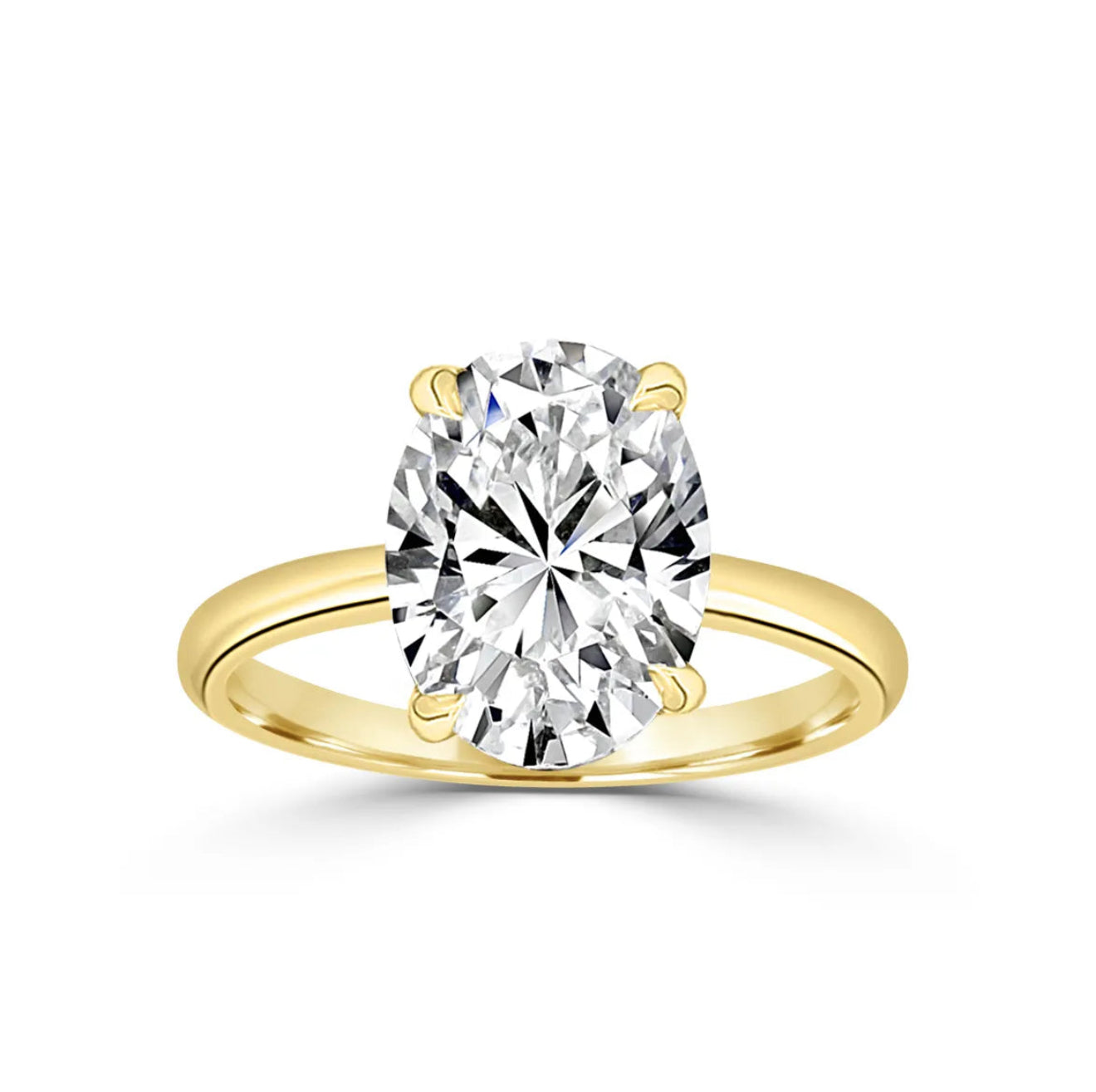 18ct Gold Oval Lab Diamond Ring