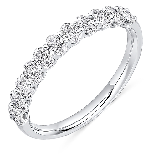 Oval Half Eternity Ring