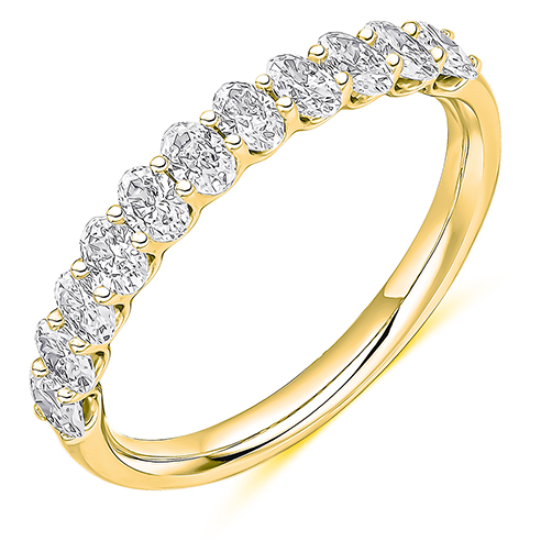 Oval Half Eternity Ring