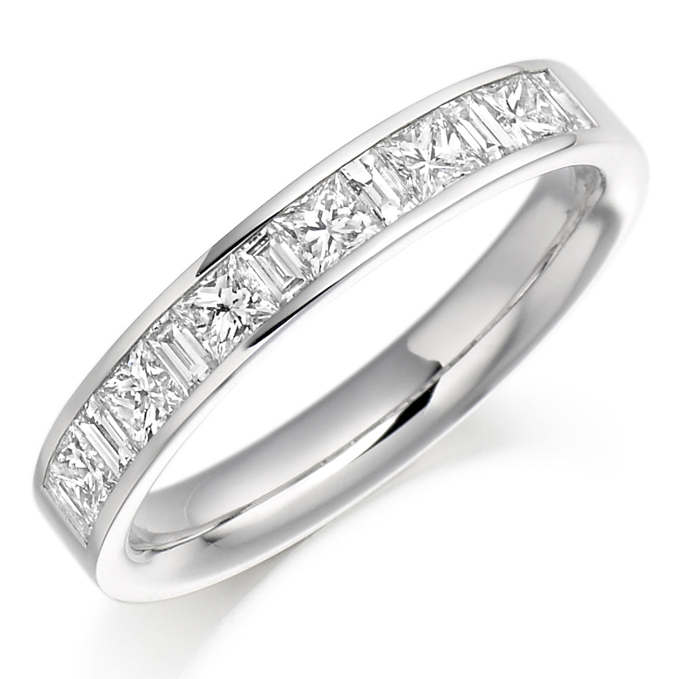 Platinum Mixed Cut Ring
