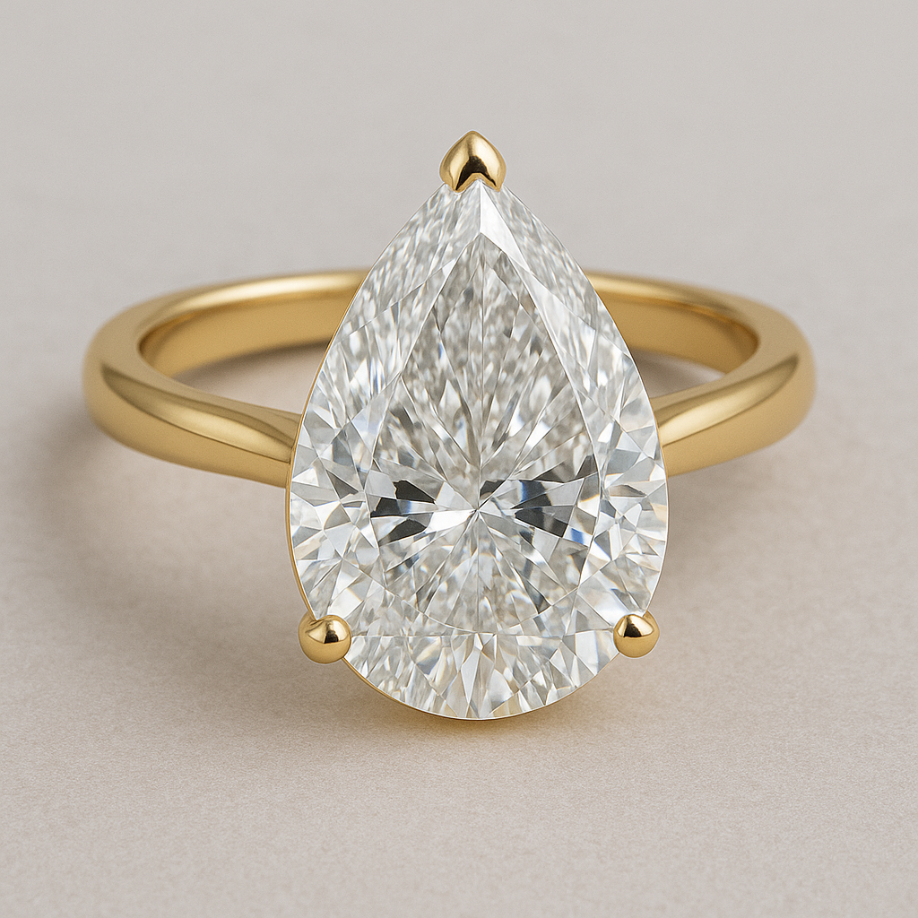 3ct Pear Diamond Ring
